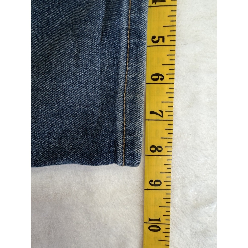 Lane Bryant Medium Wash Distressed Patched Girlfriend Jeans Size 28W - Picture 7 of 9